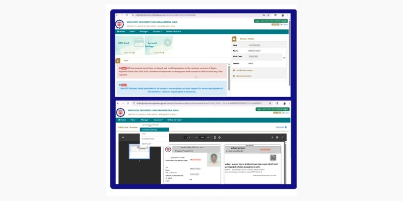 Sign in to PF Account 8