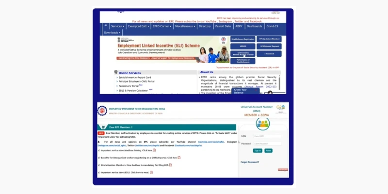Visit Official Login Page of EPFO 6
